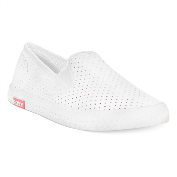roxy white slip on shoes